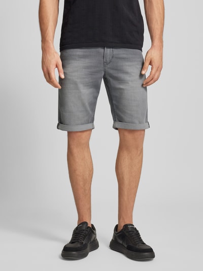 MAC Slim Fit Jeansbermudas im 5-Pocket-Design Modell 'Jogn' Hellgrau 4