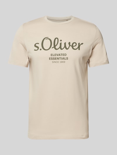 s.Oliver RED LABEL T-Shirt mit Rundhalsausschnitt Beige 2