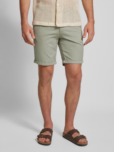 Jack & Jones Regular fit bermuda met structuurmotief, model 'FURY' Lindegroen - 4