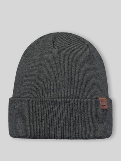 Barts Beanie mit Umschlagabschluss aus Viskosemix Anthrazit 1