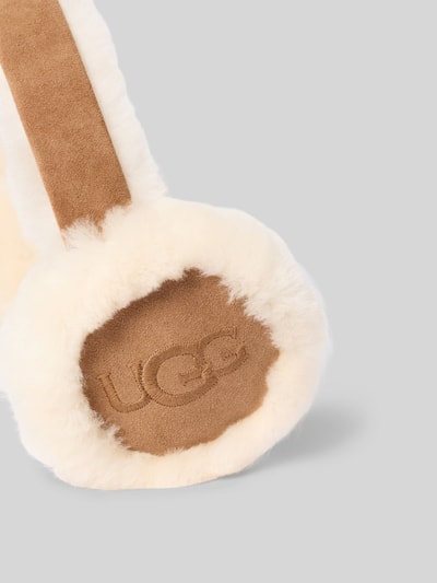 UGG Ohrenwärmer aus Lammfell mit Label-Stitching Camel 2