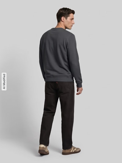 BOSS Orange Regular Fit Sweatshirt aus reiner Baumwolle Modell 'Westart' Khaki 5