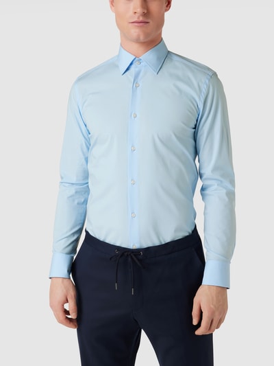 BOSS Slim fit zakelijk overhemd van popeline met stretch Lichtblauw - 4