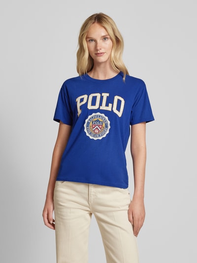 Polo Ralph Lauren T-shirt met labelprint Koningsblauw - 4