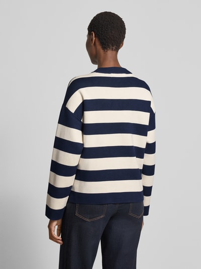 Vero Moda Boxy Fit Strickpullover aus Viskose-Mix Modell 'SILJE' Marine 5