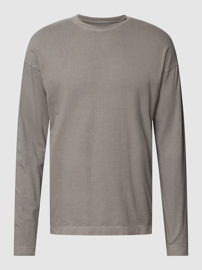 Drykorn Longsleeve im unifarbenen Design Modell 'NOVAK' Stein 2