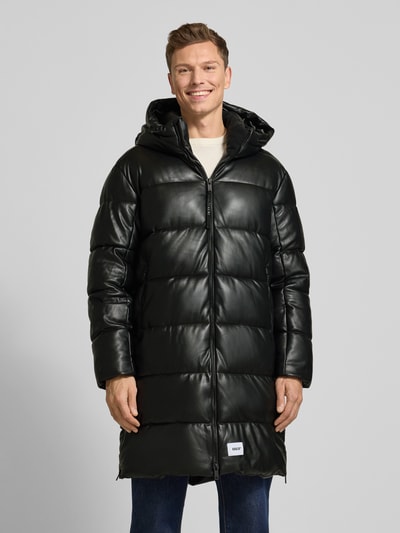 khujo Extra lang gewatteerd jack, model 'EMMET' Zwart - 4