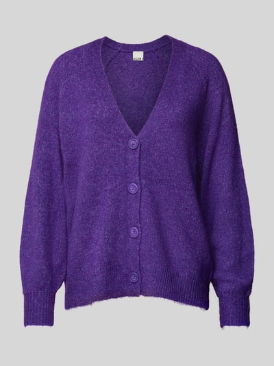 ICHI Strickcardigan mit V-Ausschnitt Modell 'Kamara' Violett 2