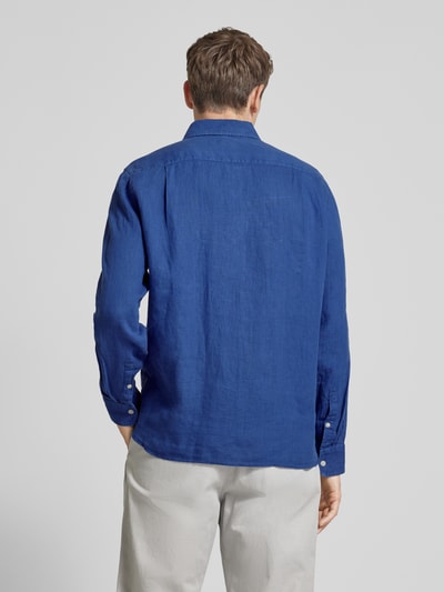 Mango Regular Fit Leinenhemd mit Kentkragen Modell 'AVISPAG' Jeansblau 5