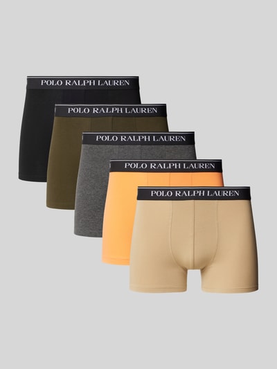 Polo Ralph Lauren Underwear Trunks mit elastischem Label-Bund im 5er-Pack Orange 1