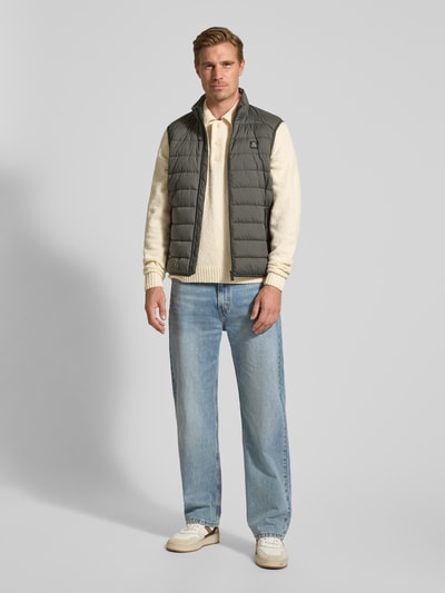 Marc O'Polo Kamizelka pikowana o kroju regular fit z wodoodpornego materiału Khaki 1