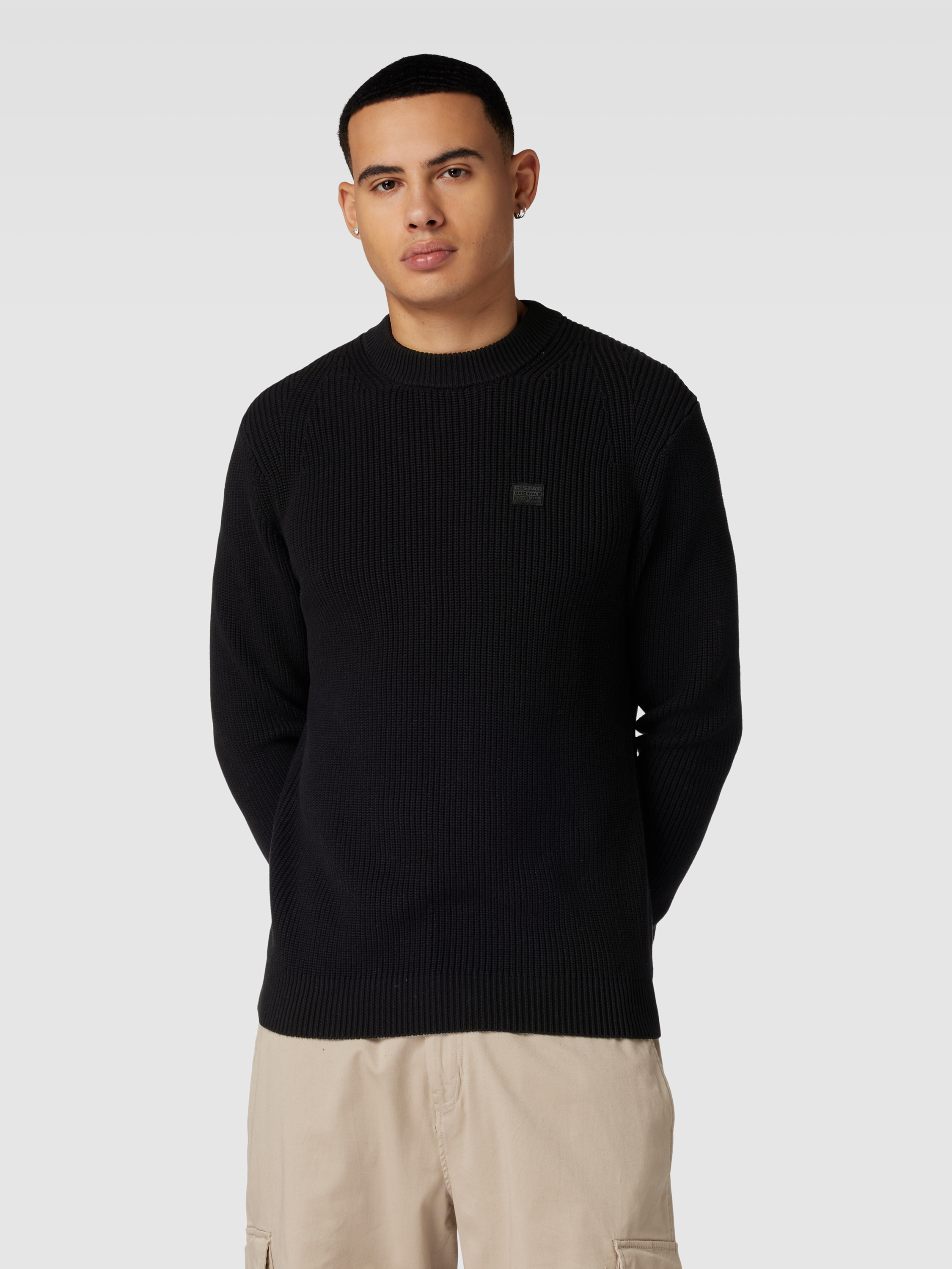 G-Star RAW Strickpullover mit Label-Patch Black 4