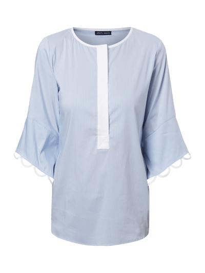 Nadine H Blusenshirt mit Kontrastbesatz Bleu 1