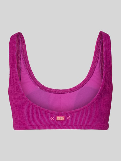 Produktfoto, Bikini-Oberteil mit Label-Detail Modell 'JUSTIN' von Banana Moon in Pink, Material-Mix mit Stretch-Anteil, Körpernaher-Schnitt