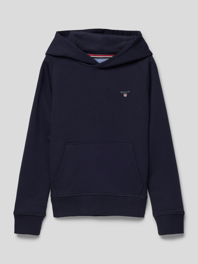 Gant Hoodie mit Label-Stitching Marineblau 1