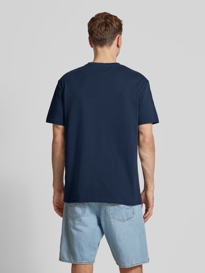 Tommy Jeans T-shirt met labelprint Marineblauw - 5