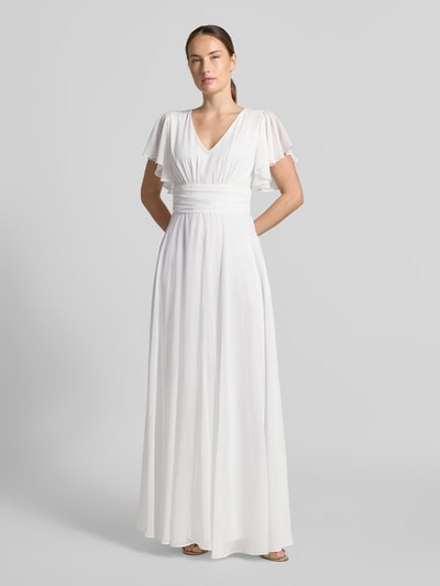 SWING Jumpsuit aus Chiffon Offwhite 4