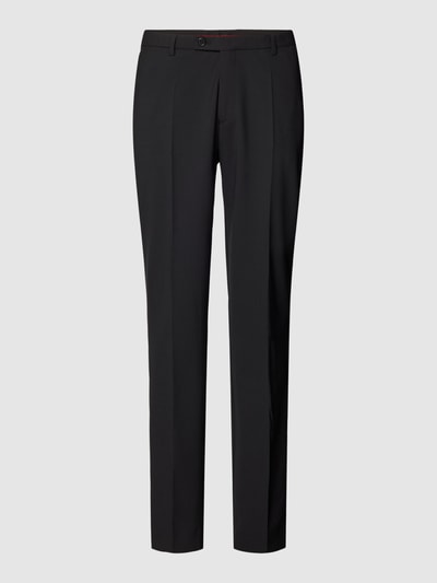 CG - Club of Gents Slim fit pantalon van jersey, model 'Cedric' Zwart - 2