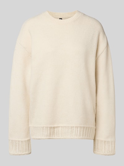 Pieces Oversized Strickpullover mit Crew Neck Modell 'ORLY' Sand 2