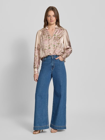 Neo Noir Bluzka o kroju regular fit ze stójką model ‘Massima’ Różowawy 1