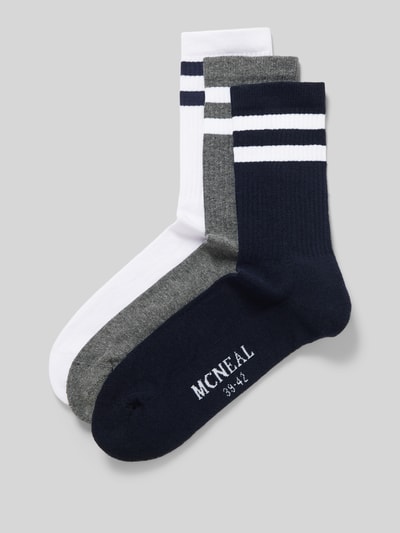 MCNEAL Socken mit elastischem Rippenbündchen im 3er-Pack Marine 1