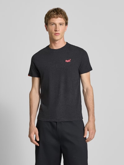 Superdry Regular Fit T-Shirt mit Logo-Stitching Black 4