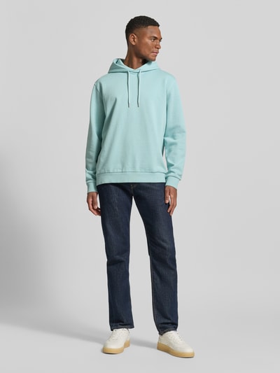 Marc O'Polo Regular Fit Hoodie aus reiner Baumwolle Tuerkis 1