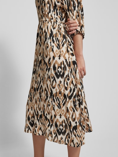 Soyaconcept Midi-jurk met druppelvormige hals, model 'FANG' Camel - 3