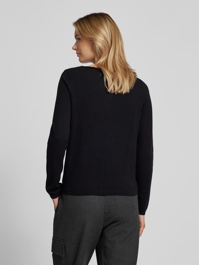 Marc O'Polo Regular fit pullover met boothals Zwart - 5