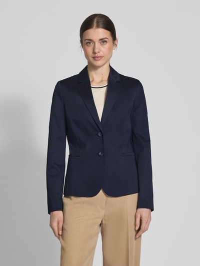 Christian Berg Woman Selection Regular fit blazer met reverskraag en paspelzakken Marineblauw - 4