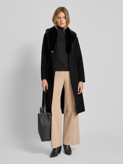 comma Mantel mit Taillengürtel Black 1