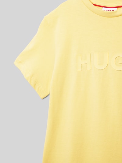 HUGO T-Shirt mit Rundhalsausschnitt Hellgelb 2