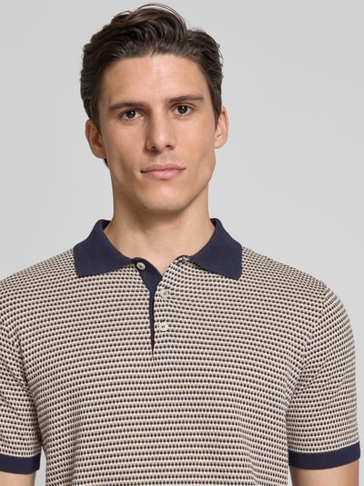 Manuel Ritz Poloshirt met korte knoopsluiting Marineblauw - 3