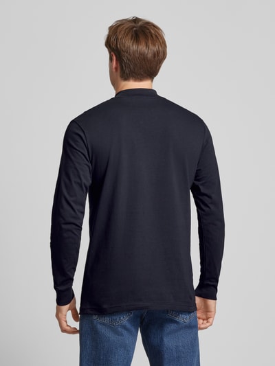 RAGMAN Longsleeve mit gerippten Abschlüssen Marine 5