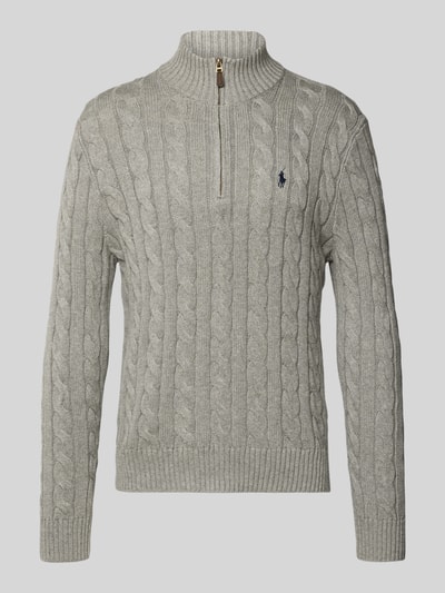 Polo Ralph Lauren Gebreide pullover met labelstitching Middengrijs - 2