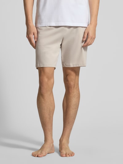 BOSS regular fit sweatshorts van katoenmix model 'MIix&Match' Middengrijs - 4
