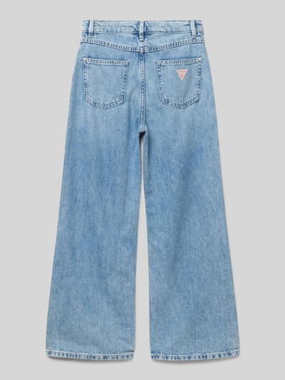 Guess Jeansy o szerokim kroju z naszywką z logo model ‘Tencel’ Niebieski 3