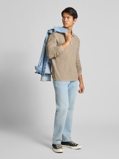 Jack & Jones Gebreide pullover met kentkraag Beige - 1