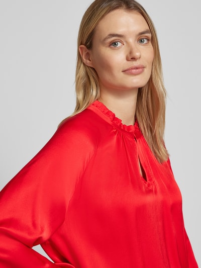 Milano Italy Blouseshirt met elastische boorden Rood - 3