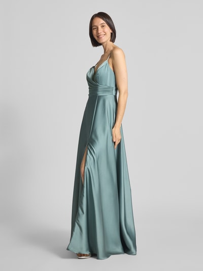 Laona Avondjurk in wikkellook Aquablauw - 1