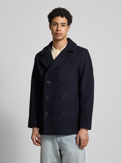 Superdry Met dubbele rij knopen met Reverskraag en Steekzakken Donkerblauw - 4