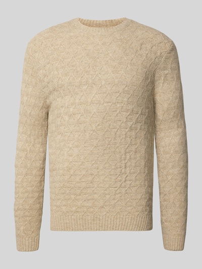 Jack & Jones Premium Gebreide pullover met ribboorden, model 'BLASIMON' Beige - 2