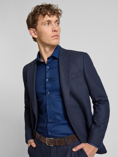 OLYMP No. Six Super Slim Fit Business-Hemd mit Kentkragen Marine 3