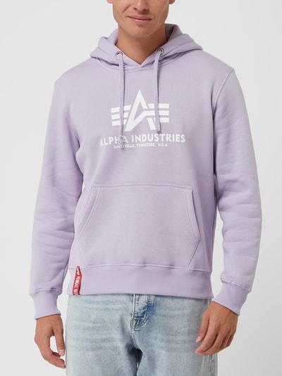 Alpha Industries Hoodie mit Label-Print Lila 4