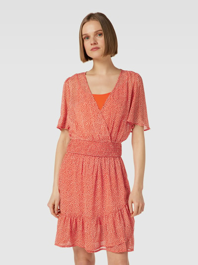 Esprit Knielanges Kleid mit floralem Muster Rot 4