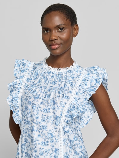 VERO MODA Regular Fit T-Shirt aus Viskose-Mix Modell 'BLISS' Hellblau 3