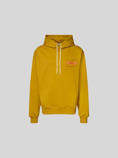 Marni Regular Fit Sweatshirt mit Logo-Patch Senf 2