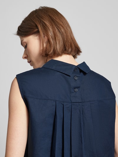 Marc O'Polo Denim Korte top met platte kraag Marineblauw - 3