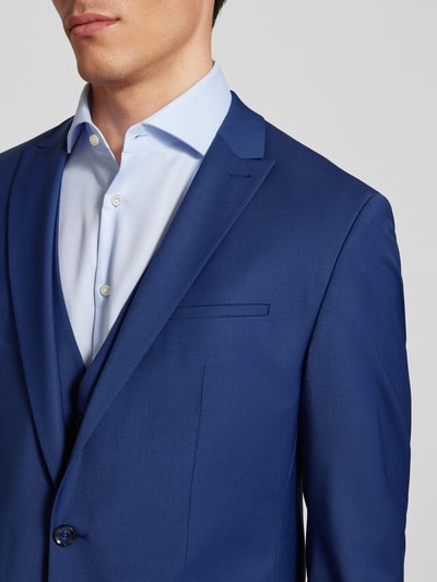 Cinque Slim fit 2-knoops colbert met paspelzak op de borst, model 'soda' Blauw - 3