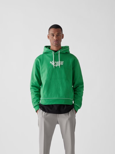 Jacquemus Hoodie mit Label-Print Grün 4